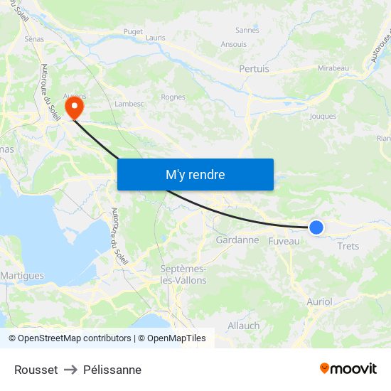 Rousset to Pélissanne map