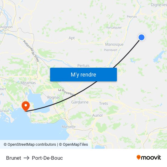 Brunet to Port-De-Bouc map