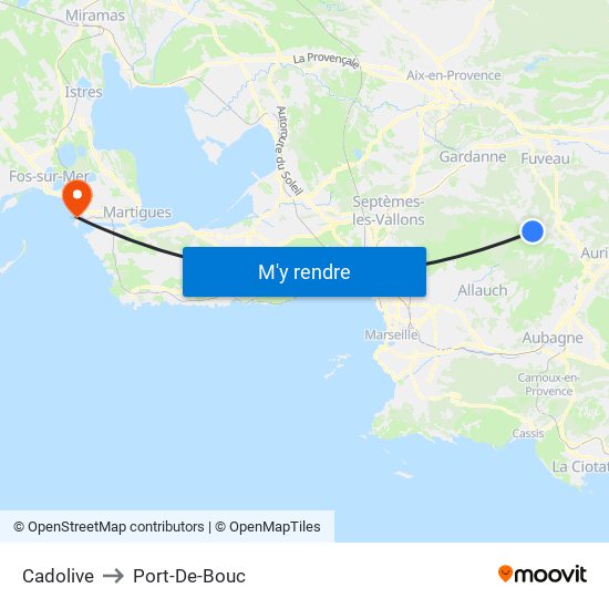 Cadolive to Port-De-Bouc map