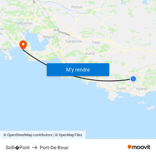 Solli�Pont to Port-De-Bouc map