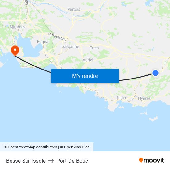 Besse-Sur-Issole to Port-De-Bouc map