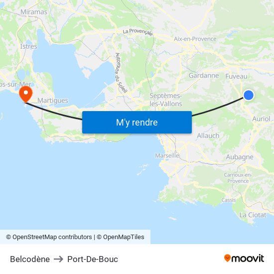 Belcodène to Port-De-Bouc map