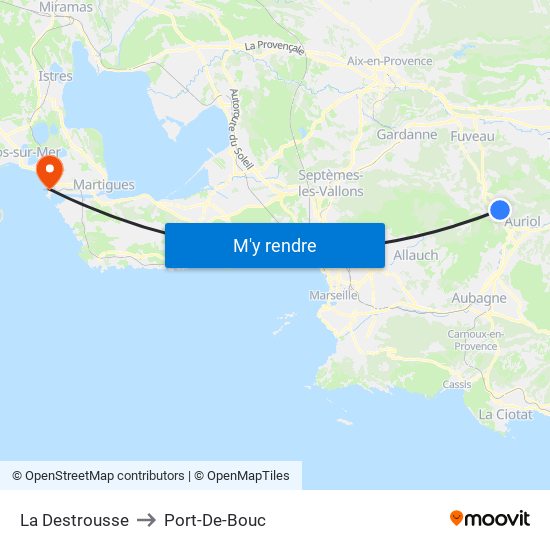 La Destrousse to Port-De-Bouc map