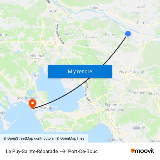 Le Puy-Sainte-Réparade to Port-De-Bouc map