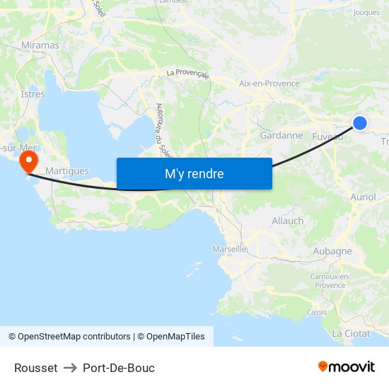 Rousset to Port-De-Bouc map