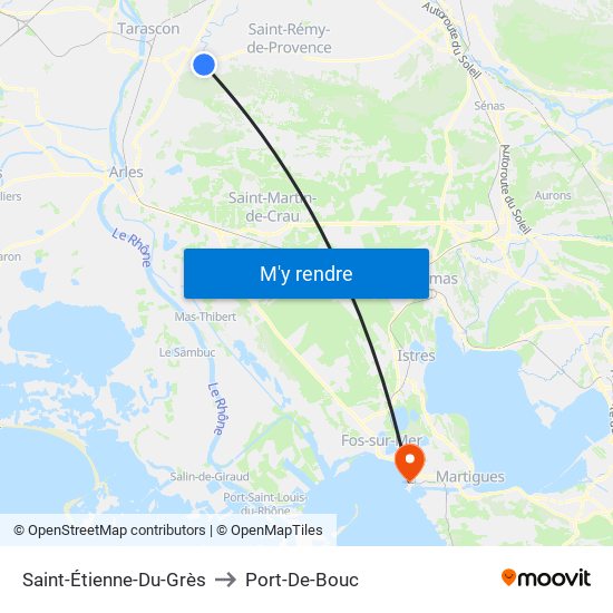 Saint-Étienne-Du-Grès to Port-De-Bouc map