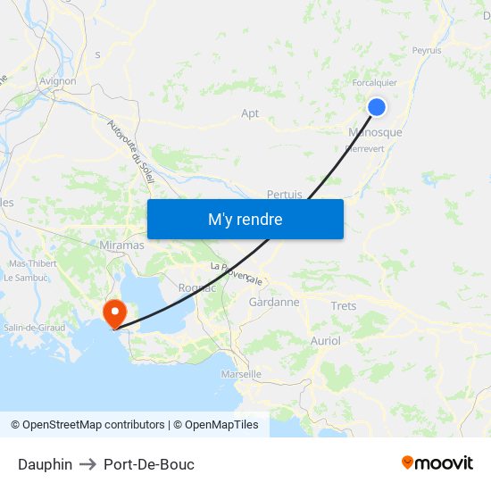 Dauphin to Port-De-Bouc map