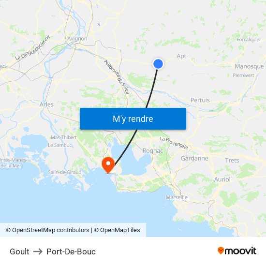 Goult to Port-De-Bouc map