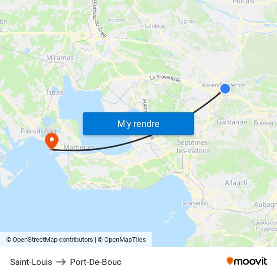 Saint-Louis to Port-De-Bouc map