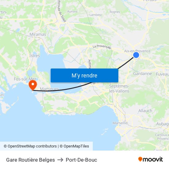 Gare Routière Belges to Port-De-Bouc map