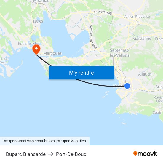 Duparc Blancarde to Port-De-Bouc map