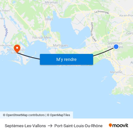 Septèmes-Les-Vallons to Port-Saint-Louis-Du-Rhône map