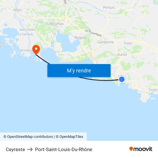 Ceyreste to Port-Saint-Louis-Du-Rhône map