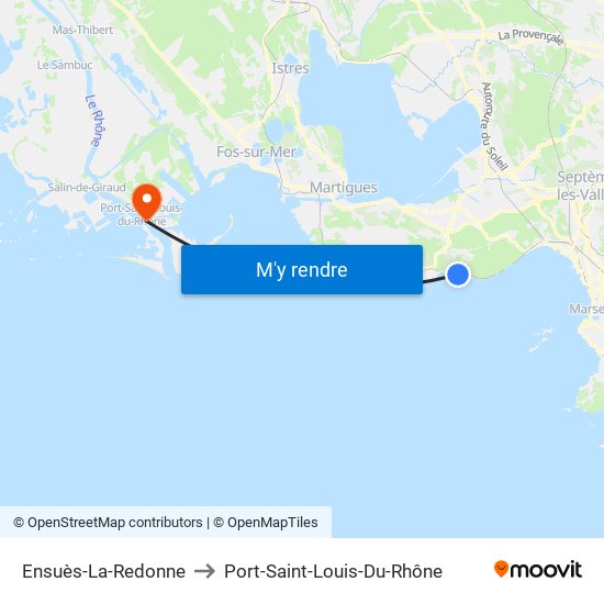Ensuès-La-Redonne to Port-Saint-Louis-Du-Rhône map