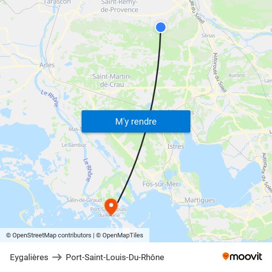 Eygalières to Port-Saint-Louis-Du-Rhône map