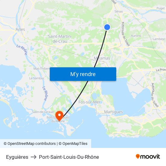 Eyguières to Eyguières map