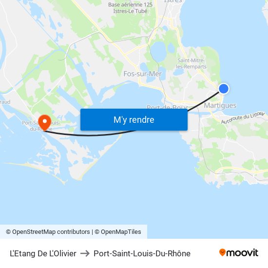 L'Etang De L'Olivier to Port-Saint-Louis-Du-Rhône map