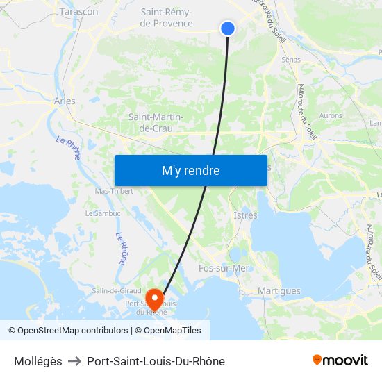 Mollégès to Port-Saint-Louis-Du-Rhône map