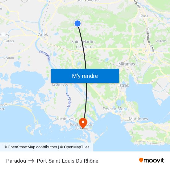 Paradou to Port-Saint-Louis-Du-Rhône map