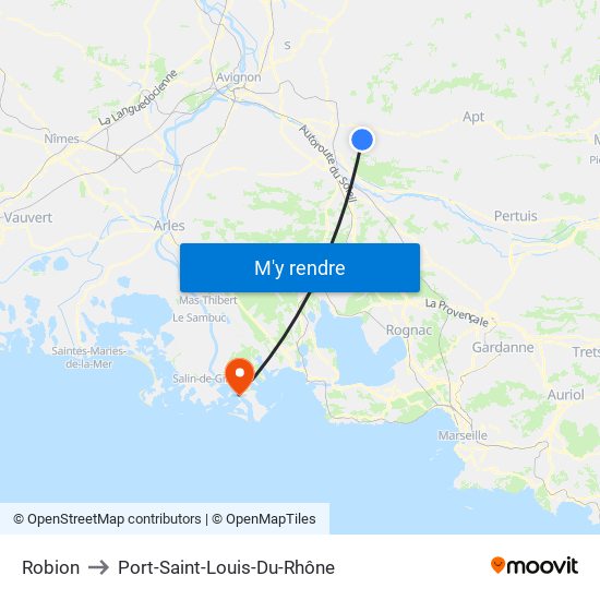 Robion to Port-Saint-Louis-Du-Rhône map
