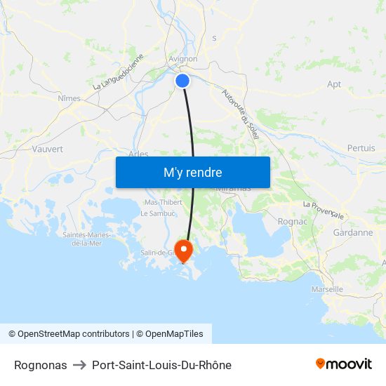 Rognonas to Port-Saint-Louis-Du-Rhône map