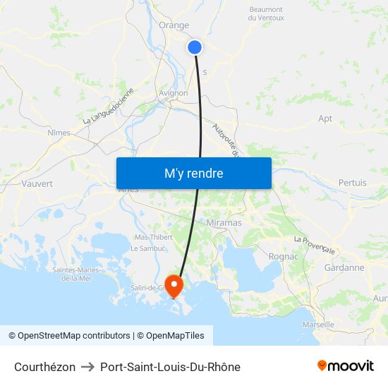 Courthézon to Port-Saint-Louis-Du-Rhône map