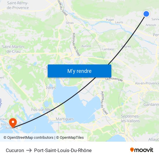 Cucuron to Port-Saint-Louis-Du-Rhône map