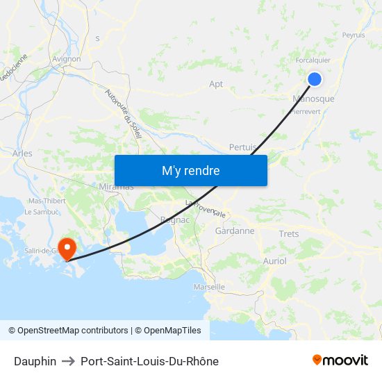 Dauphin to Port-Saint-Louis-Du-Rhône map