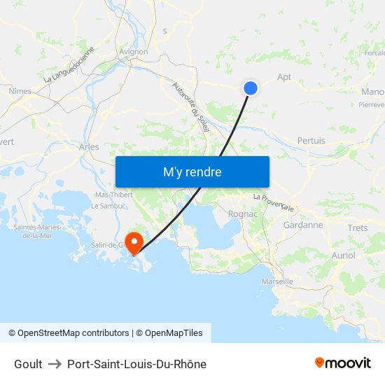 Goult to Port-Saint-Louis-Du-Rhône map