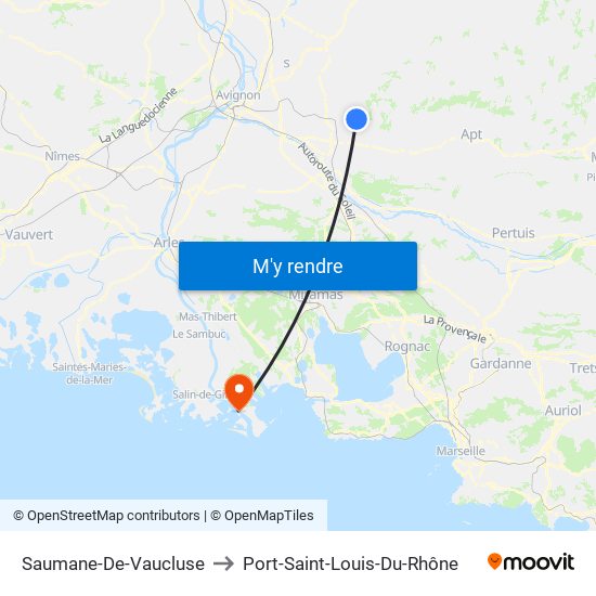 Saumane-De-Vaucluse to Port-Saint-Louis-Du-Rhône map