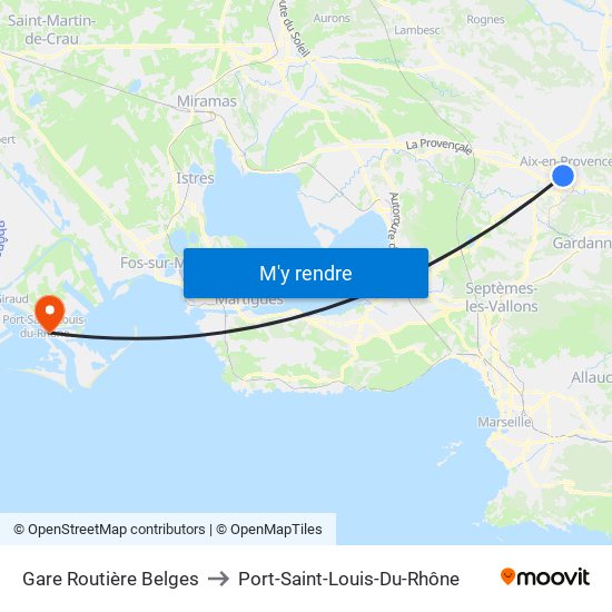 Gare Routière Belges to Port-Saint-Louis-Du-Rhône map