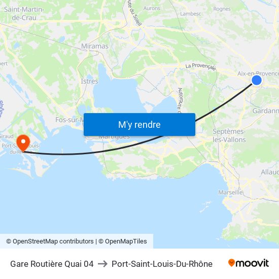 Gare Routière Quai 04 to Port-Saint-Louis-Du-Rhône map