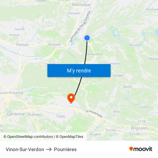 Vinon-Sur-Verdon to Vinon-Sur-Verdon map