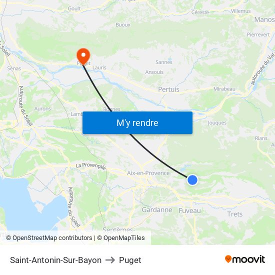 Saint-Antonin-Sur-Bayon to Puget map