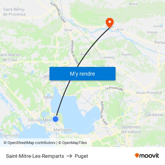 Saint-Mitre-Les-Remparts to Puget map