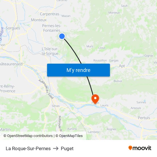 La Roque-Sur-Pernes to Puget map