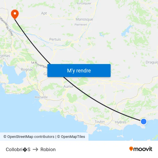 Collobri�S to Robion map