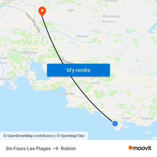 Six-Fours-Les-Plages to Robion map