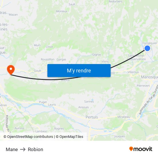 Mane to Robion map