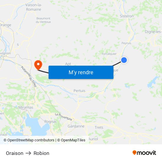 Oraison to Robion map