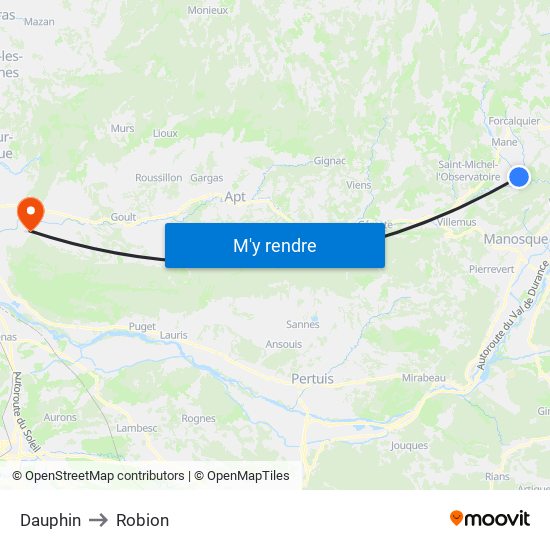 Dauphin to Robion map