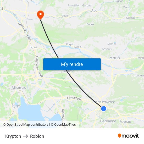 Krypton to Robion map
