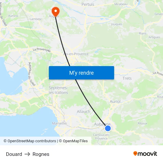 Douard to Rognes map