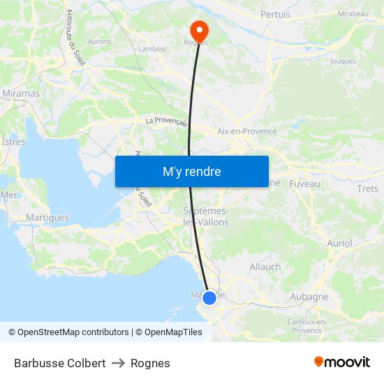 Barbusse Colbert to Rognes map