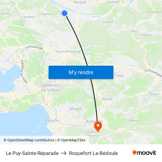 Le Puy-Sainte-Réparade to Roquefort-La-Bédoule map