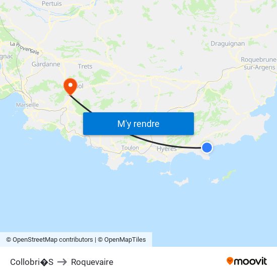 Collobri�S to Roquevaire map