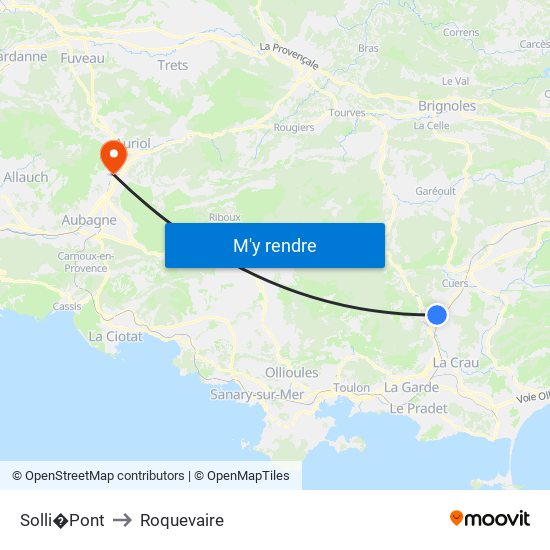 Solli�Pont to Roquevaire map