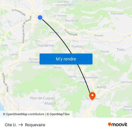 Cite  U. to Roquevaire map