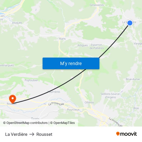 La Verdière to Rousset map