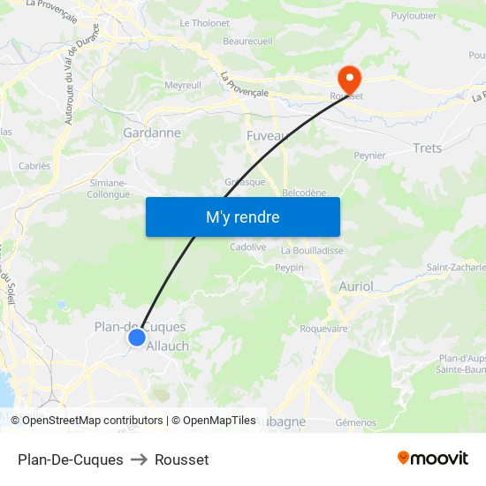 Plan-De-Cuques to Rousset map